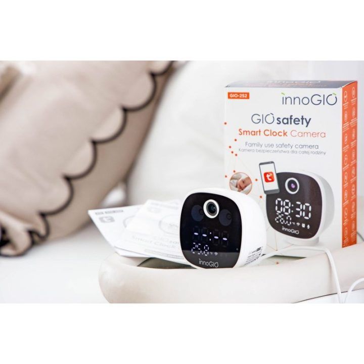 Wi-Fi vaizdo auklė InnoGIO GIOsafety Smart Clock