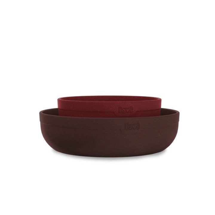 Kūdikių dubenėlių rinkinys LOVI Tamarillo, 2 vnt., raudonas