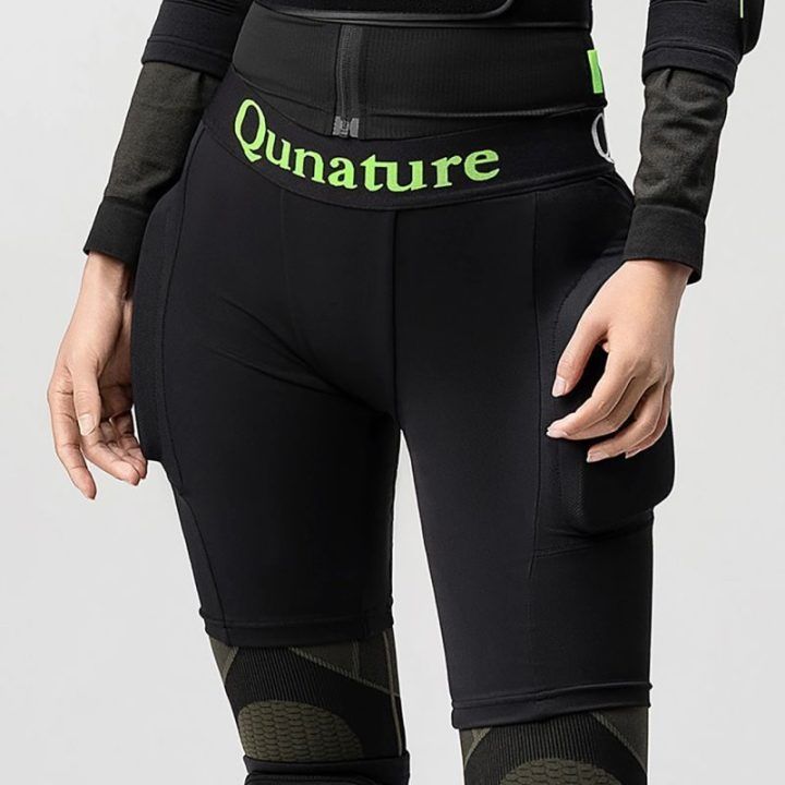 Uniseksiniai klubų apsaugos šortai Qunature Ski Basic, M dydis, juodi