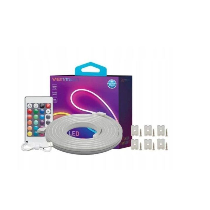 Silikoninė LED juosta Vention Silicone Neon su IR pulteliu, 5 m