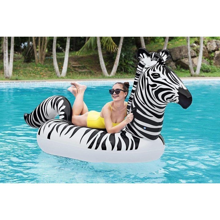 Pripučiamas čiužinys-zebras su LED šviesomis Bestway, 254 × 142 cm