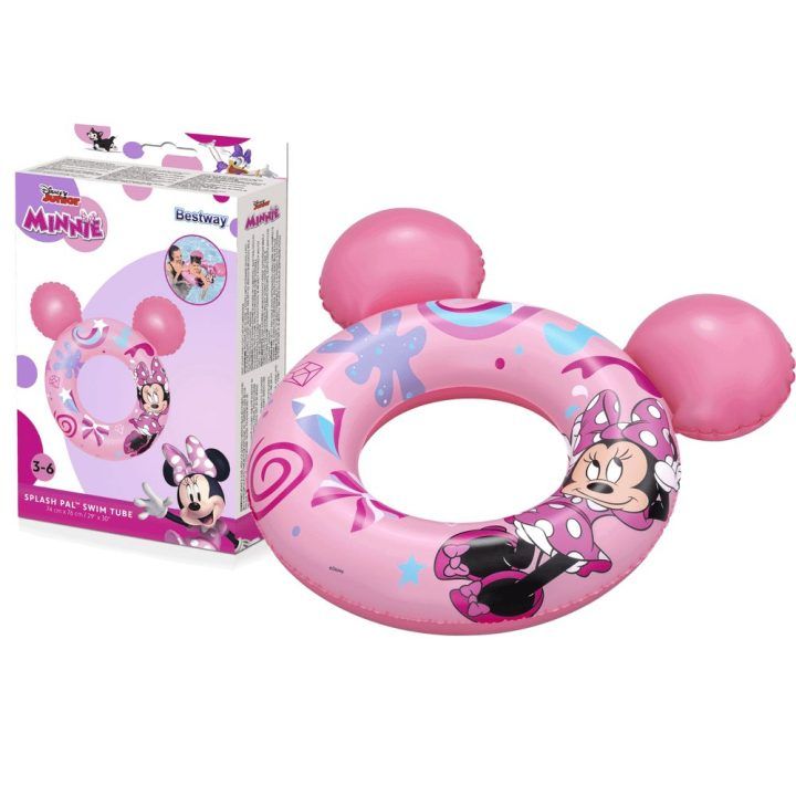 Pripučiamas plaukimo ratas su Minnie Mouse ausimis Bestway, 74 × 76 cm