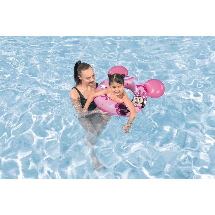 Pripučiamas plaukimo ratas su Minnie Mouse ausimis Bestway, 74 × 76 cm