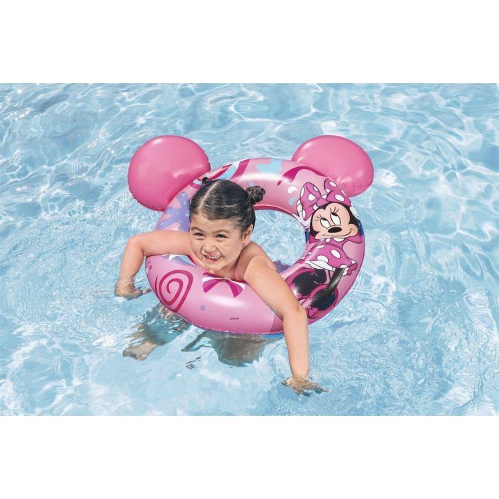 Pripučiamas plaukimo ratas su Minnie Mouse ausimis Bestway, 74 × 76 cm