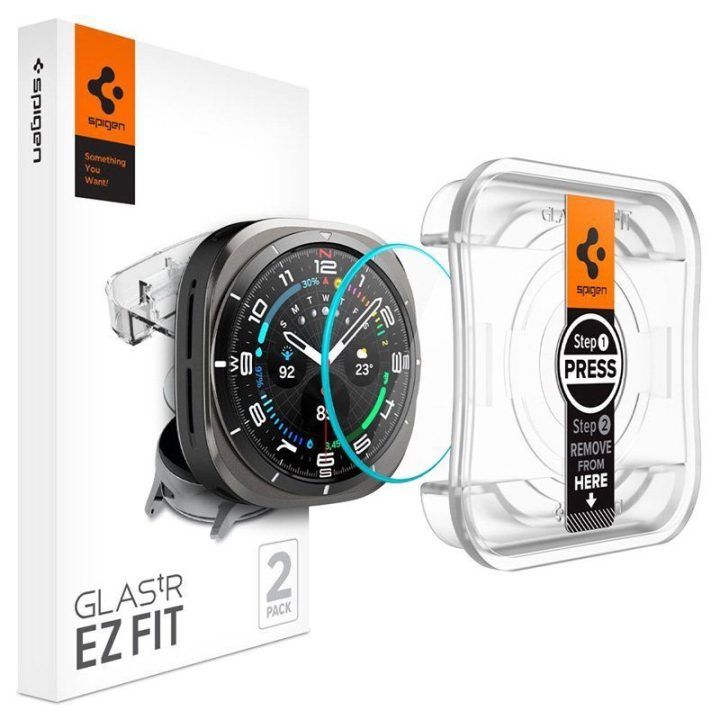 Apsauginis stiklas Samsung Galaxy Watch Ultra 47 mm Spigen Glas.TR EZ Fit, 2 vnt