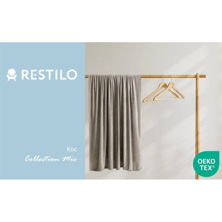Mikropluošto pledas Restilo Mic 200 × 220 cm, kapučino spalvos