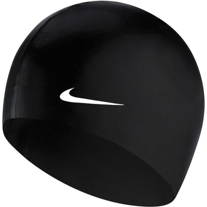 Uniseks silikoninė plaukimo kepuraitė Nike OS Solid, juoda