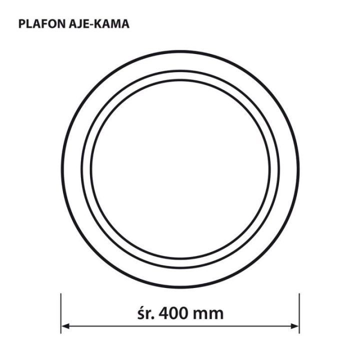 Lubinis LED šviestuvas Activejet AJE-KAMA, 24 W, 40 cm, baltas
