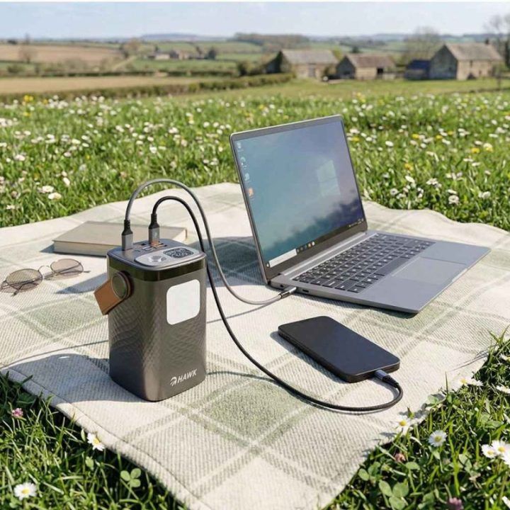Išorinė baterija 60 000 mAh Hawk HW-PB60000, juoda