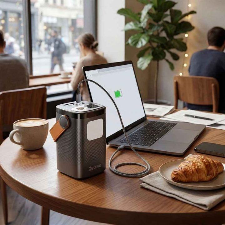 Išorinė baterija 60 000 mAh Hawk HW-PB60000, juoda