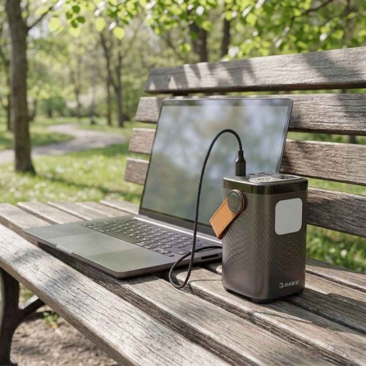 Išorinė baterija 60 000 mAh Hawk HW-PB60000, juoda
