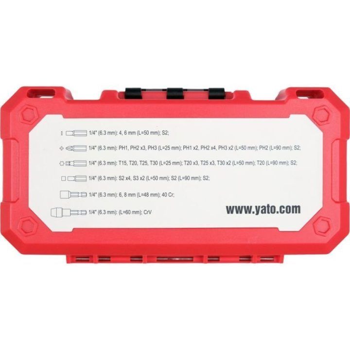 Smūginių antgalių rinkinys YATO YT-78076, 39 vnt