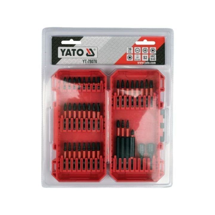 Smūginių antgalių rinkinys YATO YT-78076, 39 vnt