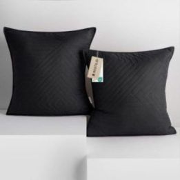 Pagalvėlių užvalkalų rinkinys AmeliaHome Softa 45 × 45 cm, 2 vnt., juodas