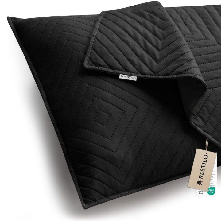 Pagalvėlių užvalkalų rinkinys AmeliaHome Softa 45 × 45 cm, 2 vnt., juodas