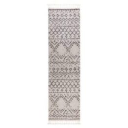 Kilimas boho stiliaus WELBEN, 60 × 300 cm, kreminis