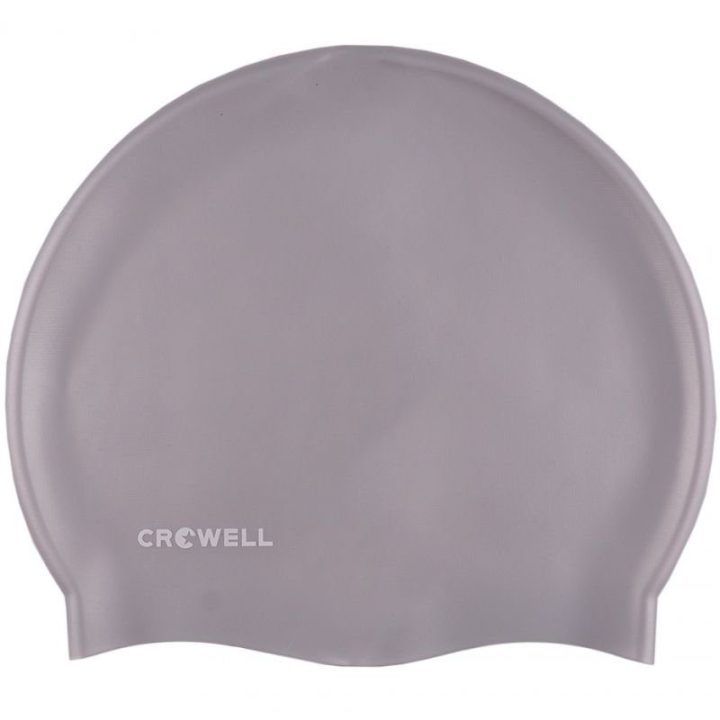 Silikoninė plaukimo kepuraitė Crowell Mono-Breeze, sidabro spalvos