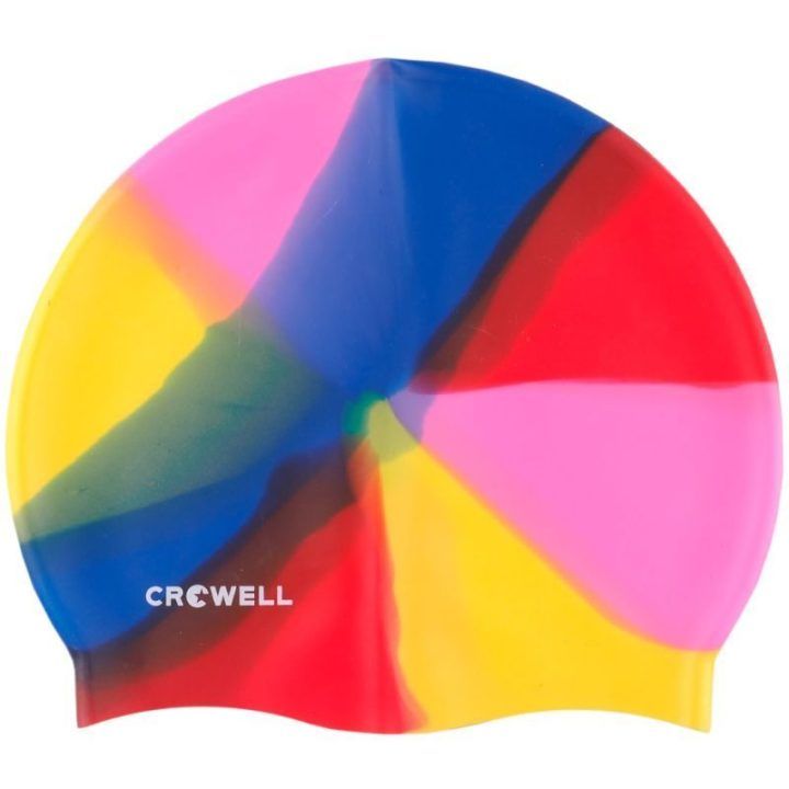 Silikoninė plaukimo kepuraitė Crowell Multi-Flame-03, įvairiaspalvė