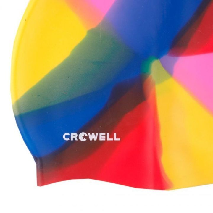 Silikoninė plaukimo kepuraitė Crowell Multi-Flame-03, įvairiaspalvė