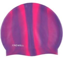 Plaukimo kepuraitė Crowell Multi-Flame, violetinė ir rožinė