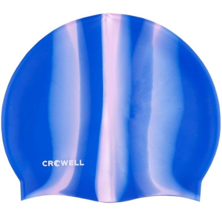 Plaukimo kepuraitė Crowell Multi-Flame, mėlyna ir rožinė