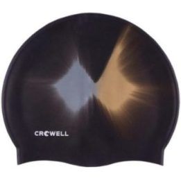 Plaukimo kepuraitė iš silikono Crowell Multi-Flame-08, juoda