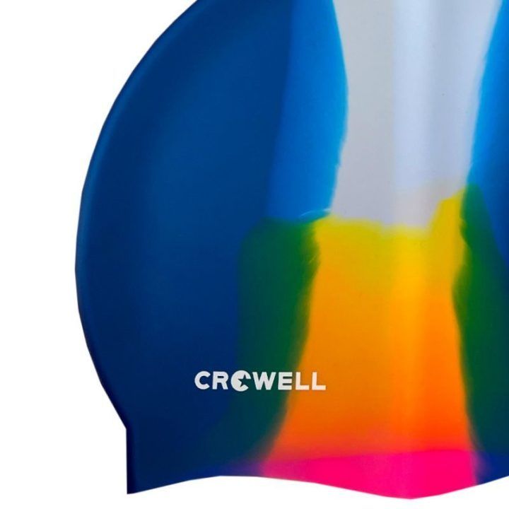Plaukimo kepuraitė iš silikono Crowell Multi Flame, įvairiaspalvė