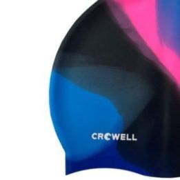 Plaukimo kepuraitė Crowell Multi Flame, mėlyna, rožinė ir juoda
