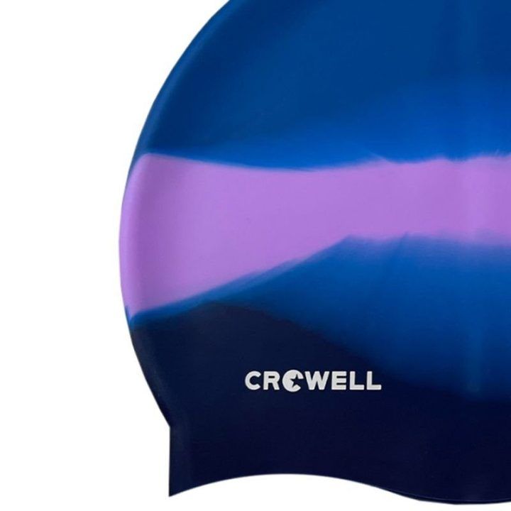 Silikoninė plaukimo kepuraitė Crowell Multi Flame, mėlynai violetinė