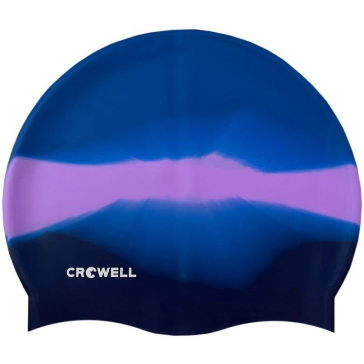 Silikoninė plaukimo kepuraitė Crowell Multi Flame, mėlynai violetinė