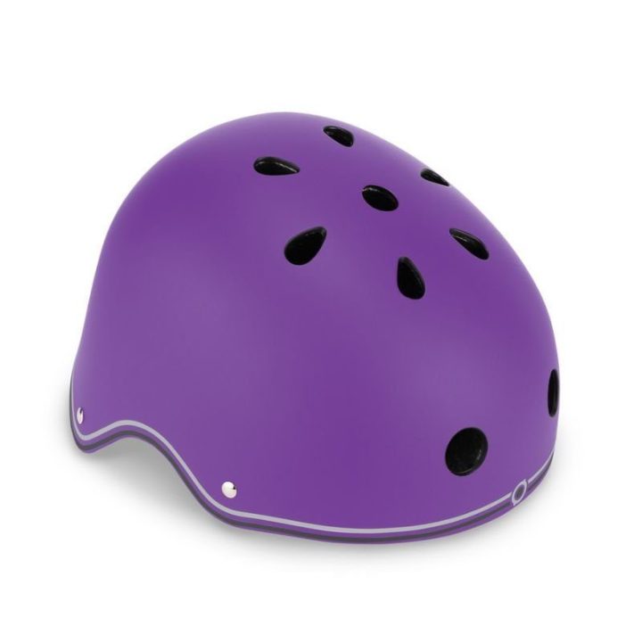 Vaikiškas šalmas su galiniu LED žibintu Globber, violetinis