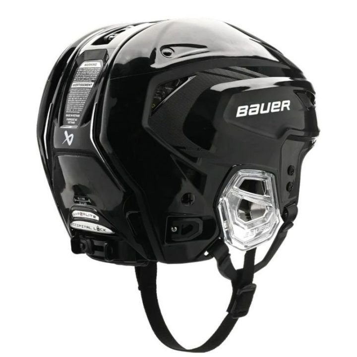 Ledo ritulio šalmas Bauer Hyperlite 2, baltos ir juodos spalvos
