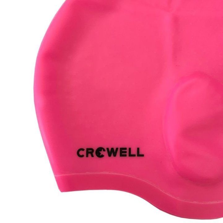 Moteriška plaukimo kepuraitė su ausų kišenėmis Crowell Bora, rožinė