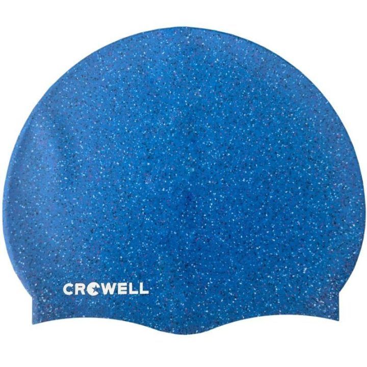 Uniseks silikoninė plaukimo kepuraitė Crowell Recycling Pearl, mėlyna