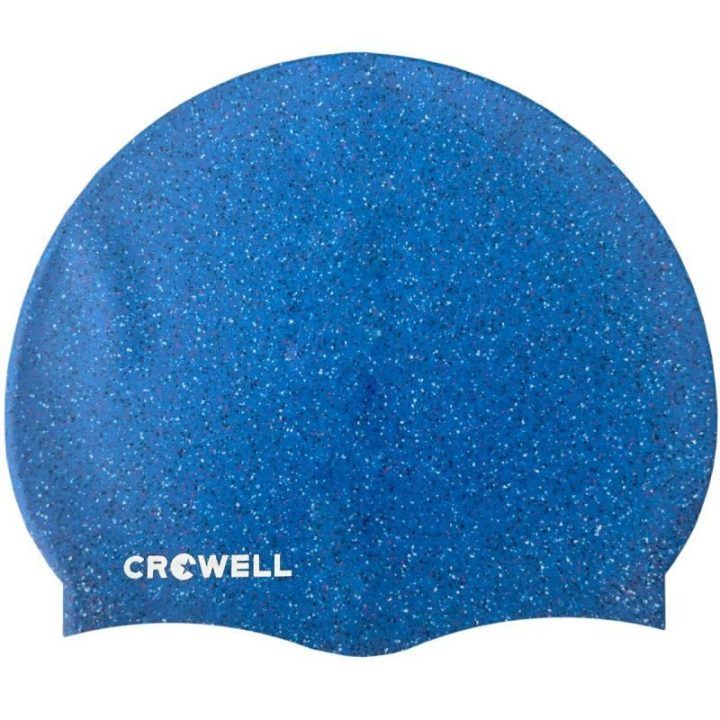 Uniseks silikoninė plaukimo kepuraitė Crowell Recycling Pearl, mėlyna