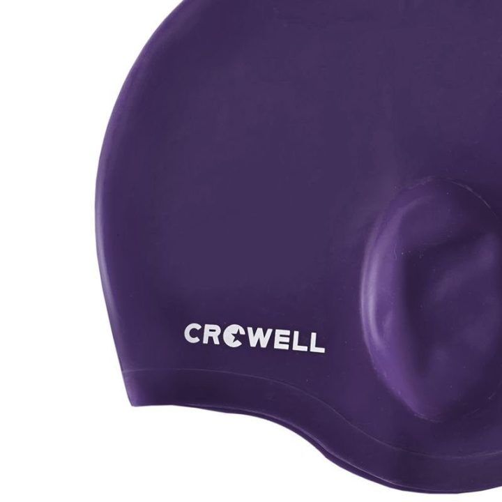 Uniseks plaukimo kepuraitė su ausų kišenėmis Crowell Bora, rožinė