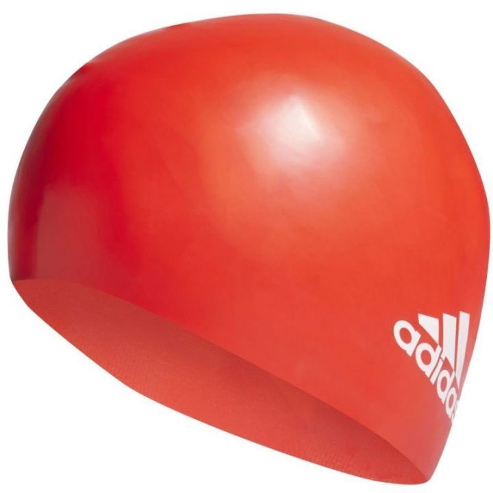 Vaikiška silikoninė plaukimo kepuraitė adidas 3-Stripes, oranžinė