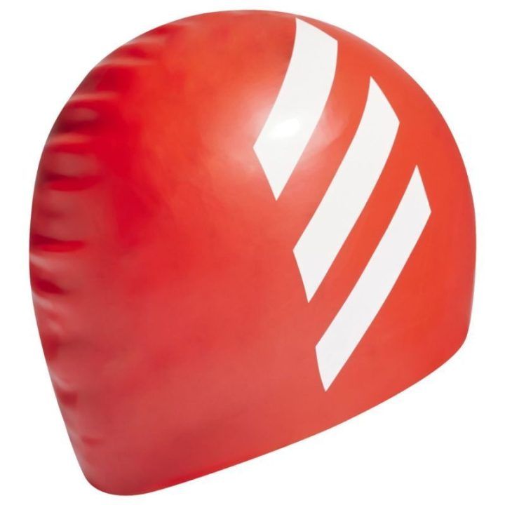 Vaikiška silikoninė plaukimo kepuraitė adidas 3-Stripes, oranžinė
