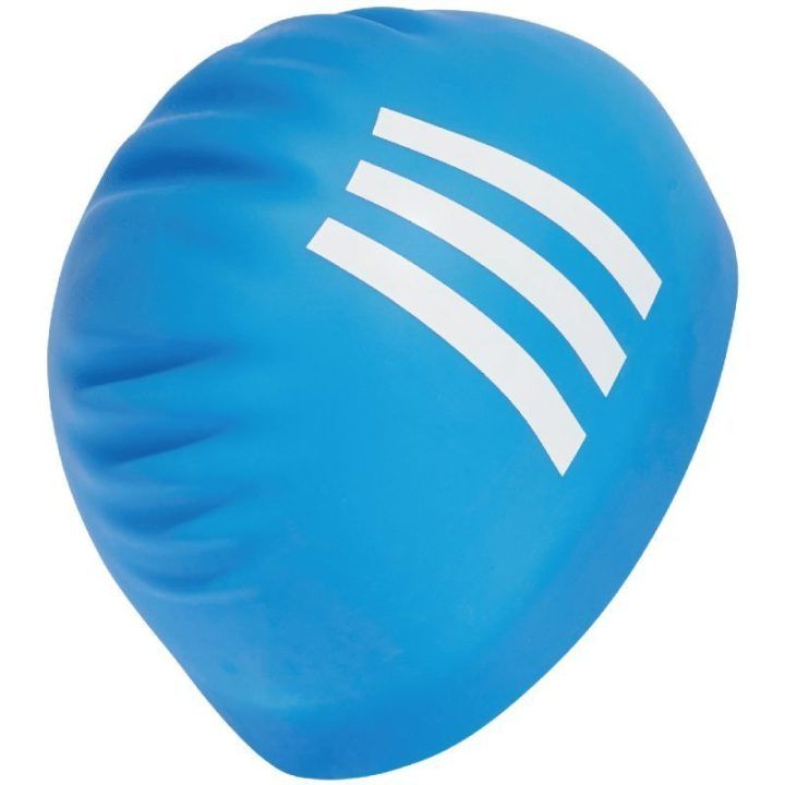 Silikoninė plaukimo kepuraitė adidas 3-Stripes, mėlyna