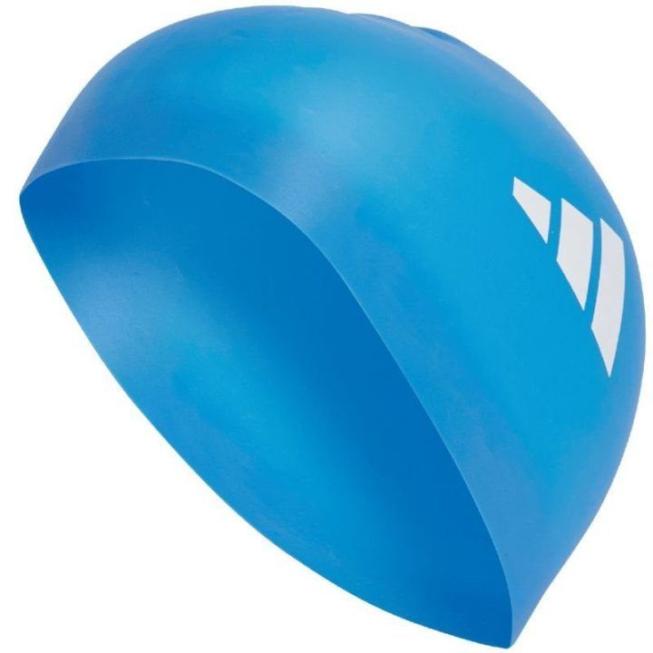 Silikoninė plaukimo kepuraitė adidas 3-Stripes, mėlyna