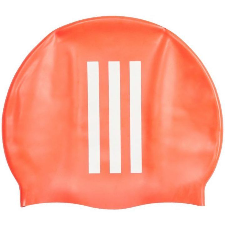 Vaikiška plaukimo kepuraitė adidas 3-Stripes, oranžinė