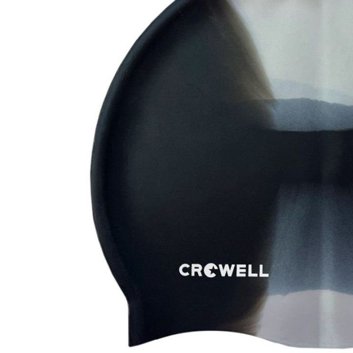 Elastinga plaukimo kepuraitė Crowell Multi Flame, juoda