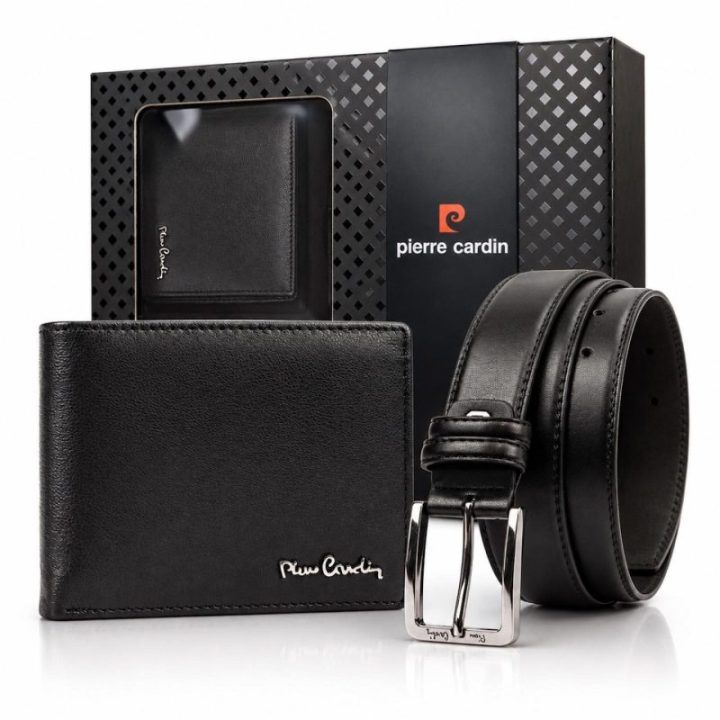 Vyriškas natūralios odos dovanų rinkinys Pierre Cardin, 120/125/130 cm