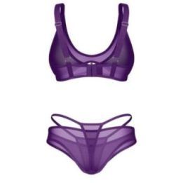 Moteriškas apatinio trikotažo komplektas Obsessive Vibres, violetinė