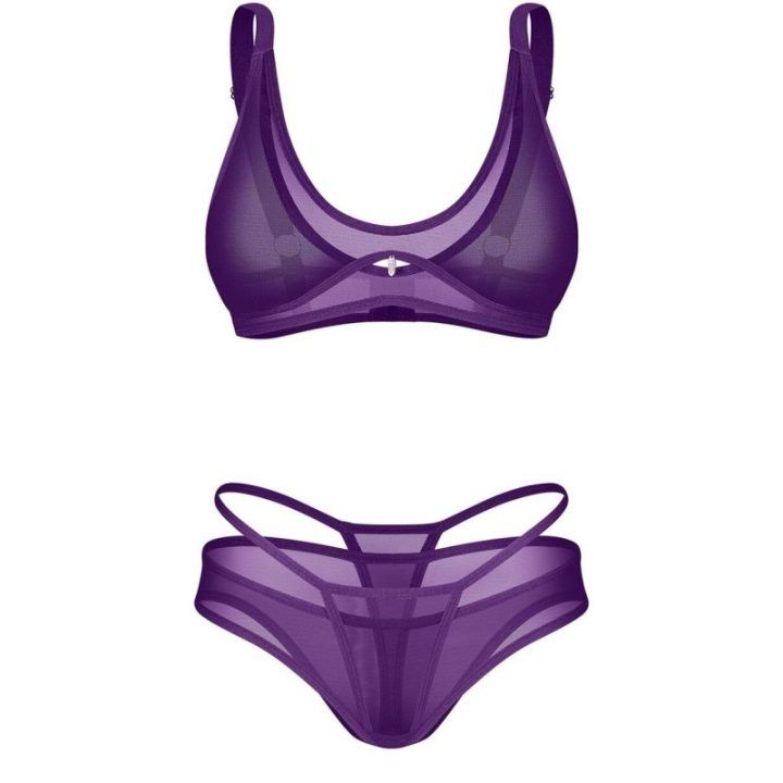 Moteriškas apatinio trikotažo komplektas Obsessive Vibres, violetinė