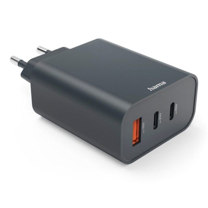 PD sieninis įkroviklis su USB-C ir USB-A Hama ECOSENTIAL, 65 W