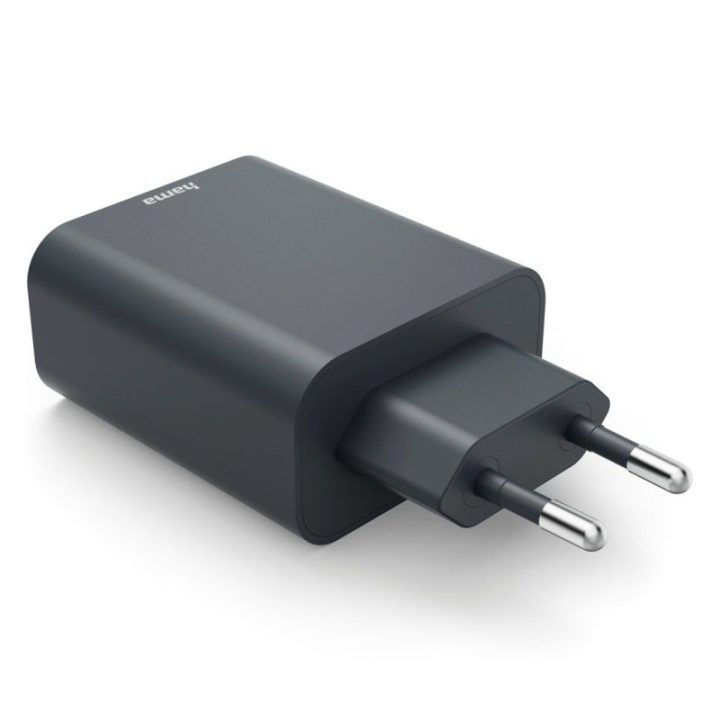 PD sieninis įkroviklis su USB-C ir USB-A Hama ECOSENTIAL, 65 W