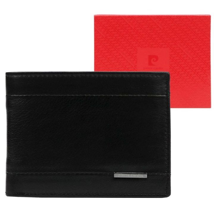 Vyriška natūralios odos piniginė Pierre Cardin TILAK83 8806, juoda