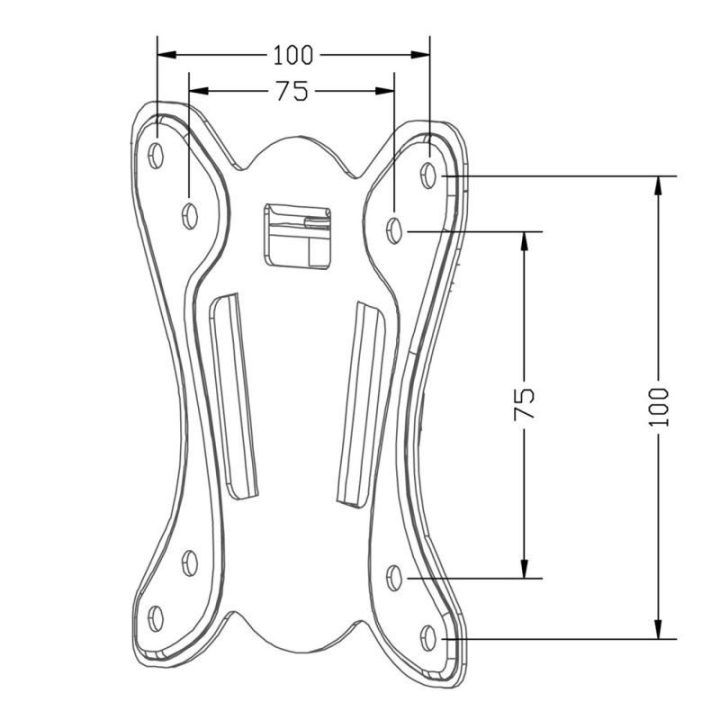 Televizoriaus laikiklis Maclean MC-715A, 25 kg, juodas