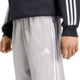 Vyriškos medvilninės kelnės adidas Essentials 3-Stripes, pilkos